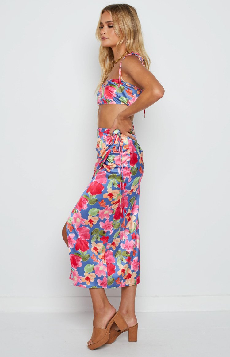 Cyndi Floral Wrap Skirt Image