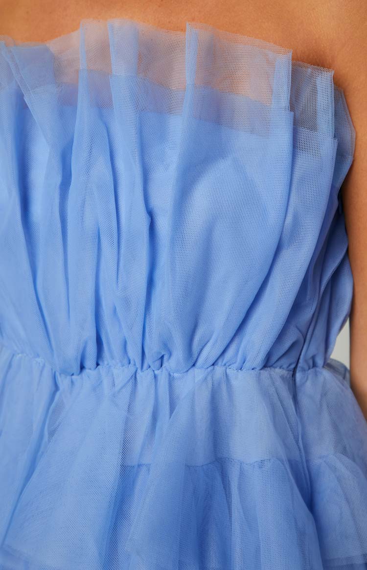 Elle Blue Tulle Mini Party Dress Image