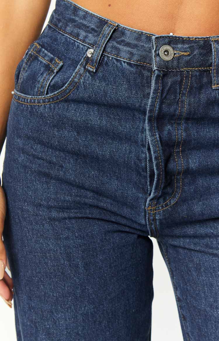 Essie Dark Blue Straight Leg Jeans – Beginning Boutique NZ