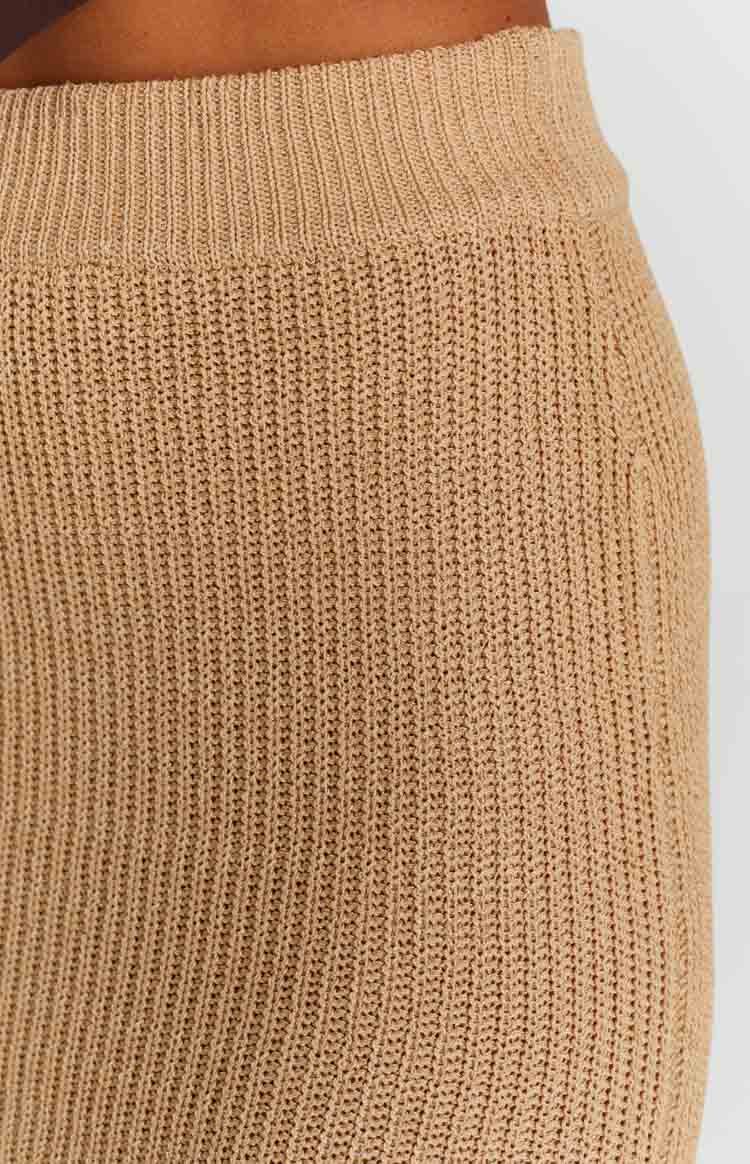 Kemena Neutral Midi Knit Skirt Image
