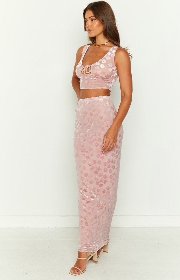 Late Night Pink Maxi Skirt Image