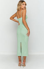 Long Island Green Midi Mesh Dress Image