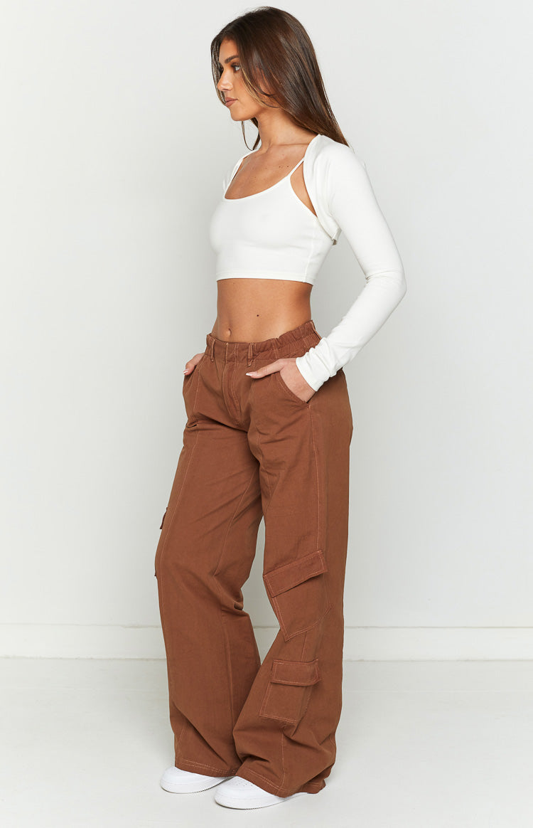 Millie Brown Low Rise Cargo Trousers Image