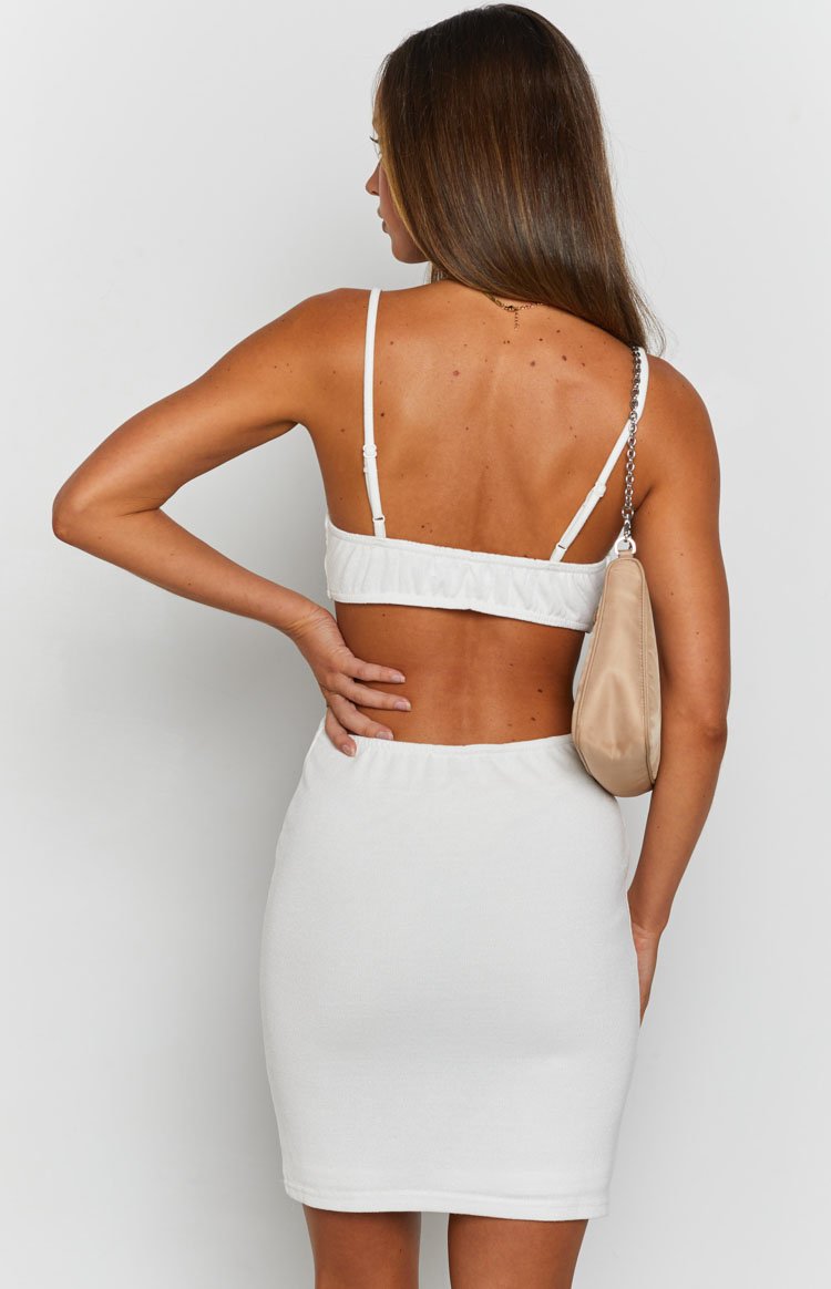 Oriana Cut Out Mini Dress White Image