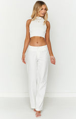 Wild Side White Backless Top Image