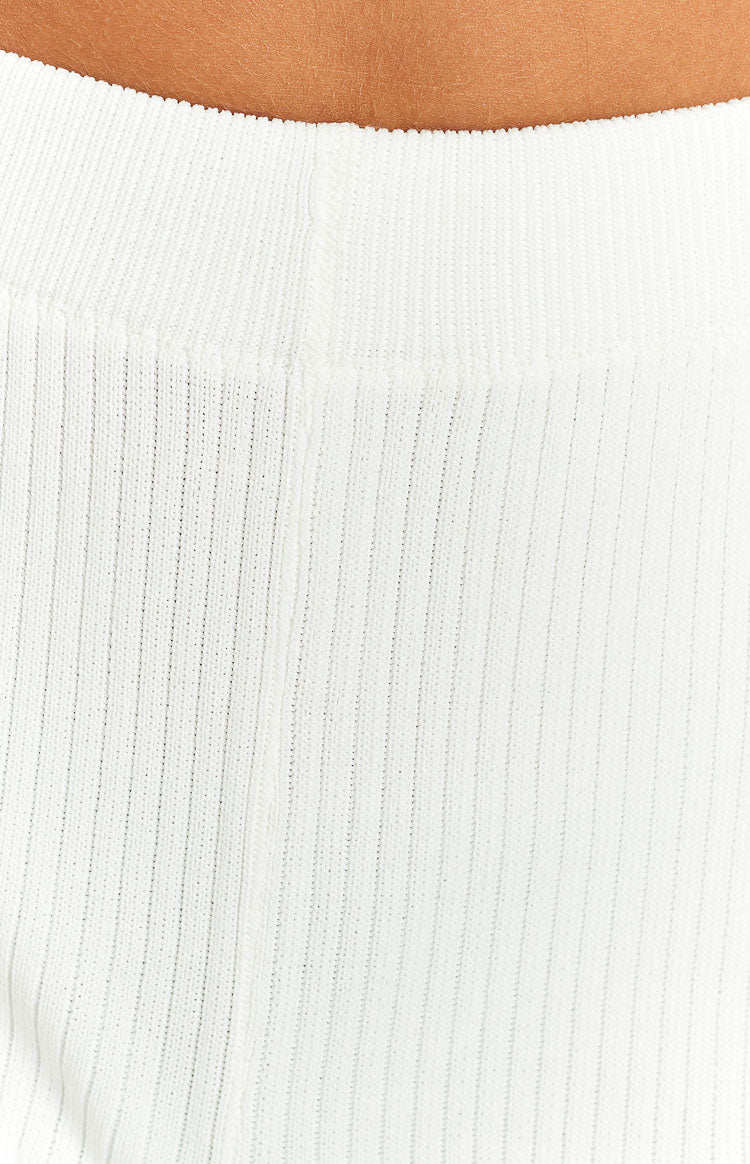 Zaylee White Knit Pants Image