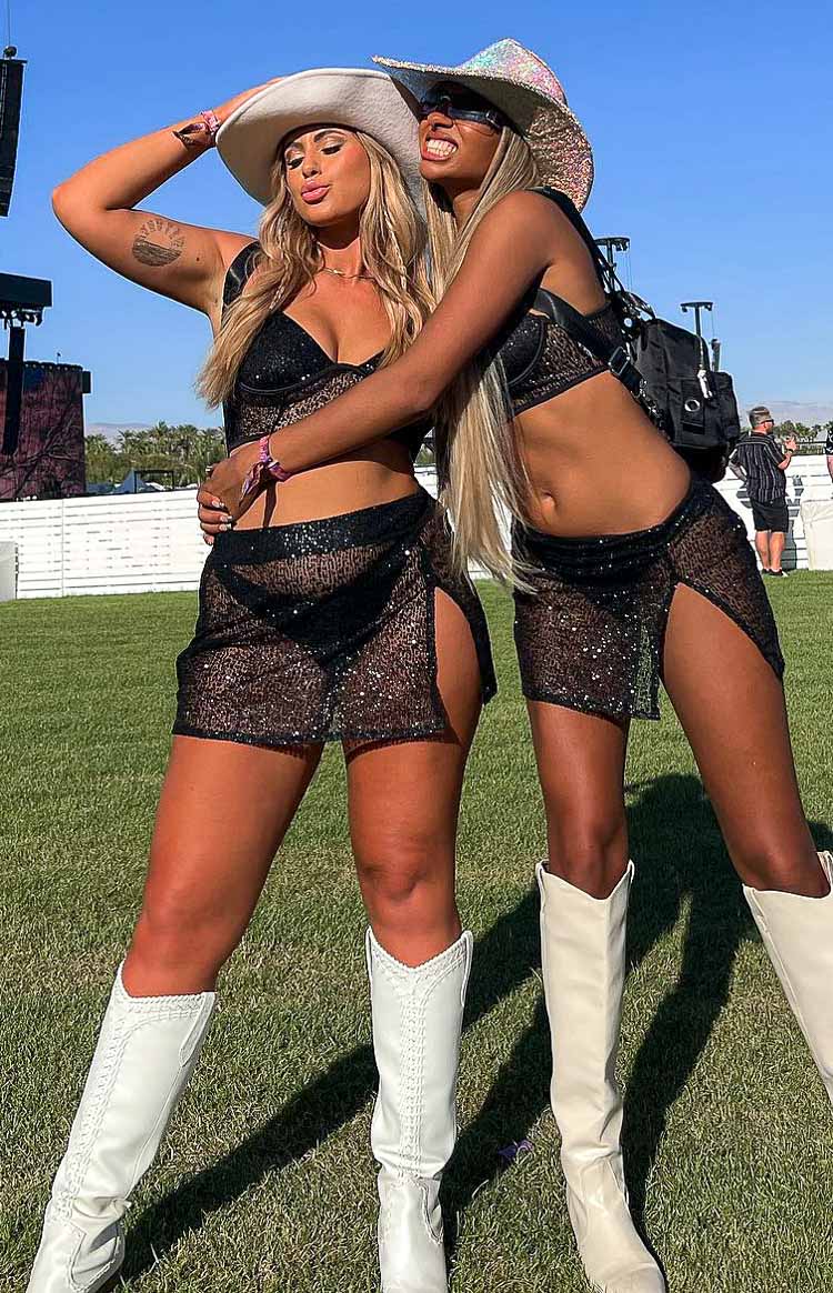 Starman Black Sparkle Skirt Beginning Boutique NZ
